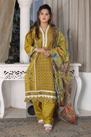 3PC Embroidered Khaddar Dress -02