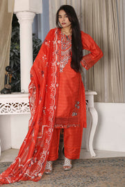 3PC Embroidered Khaddar Dress -15