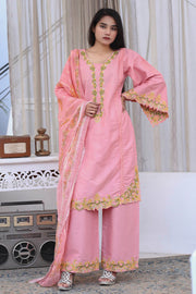 3PC Embroidered Khaddar Dress -16