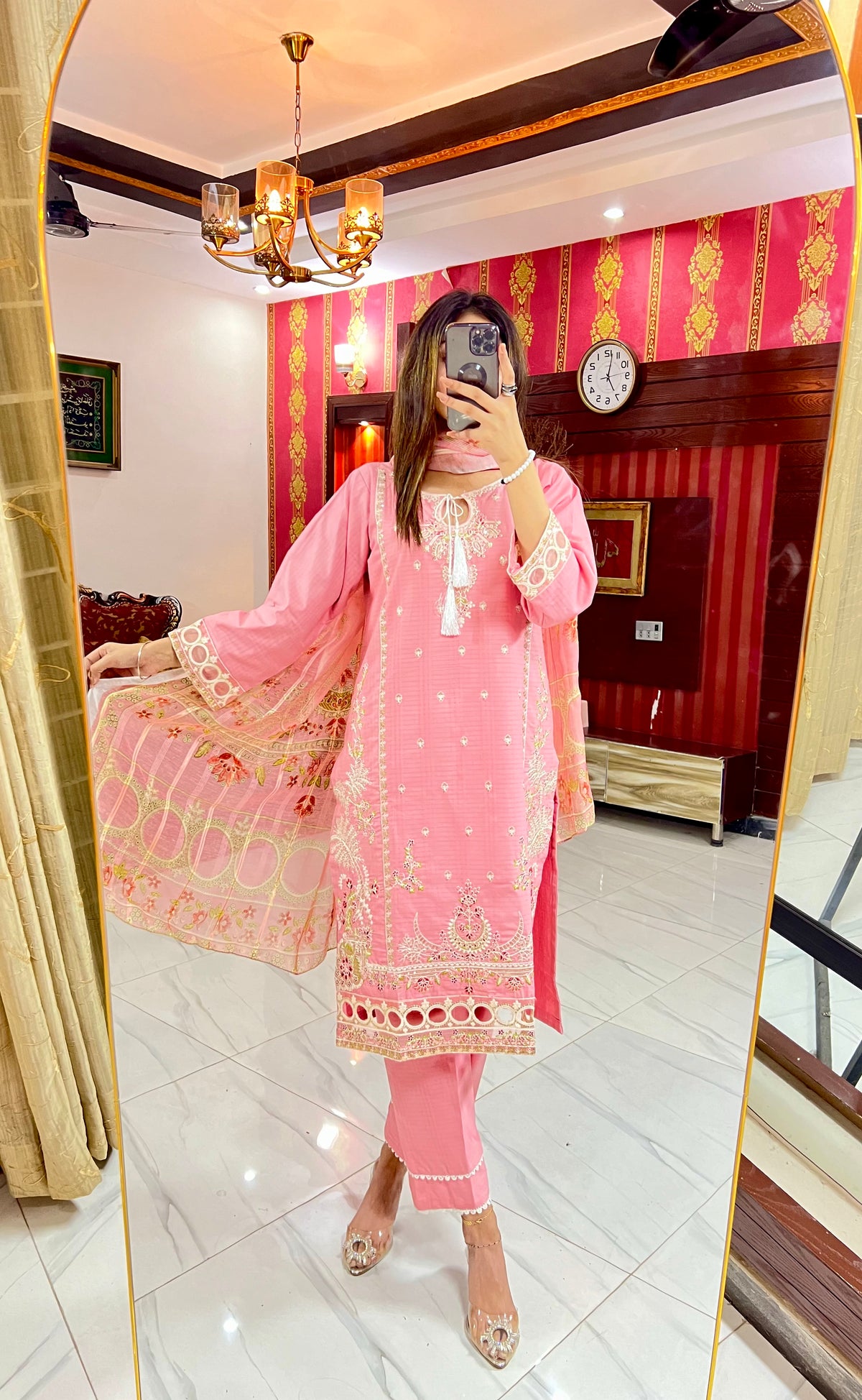 3PC Embroidered Khaddar Dress