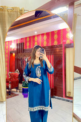 3PC Embroidered Khaddar Dress