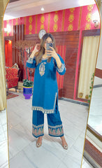 3PC Embroidered Khaddar Dress