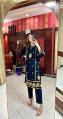 3PC Embroidered Khaddar Dress